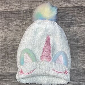 Toddler Unicorn Pom Pom beanie